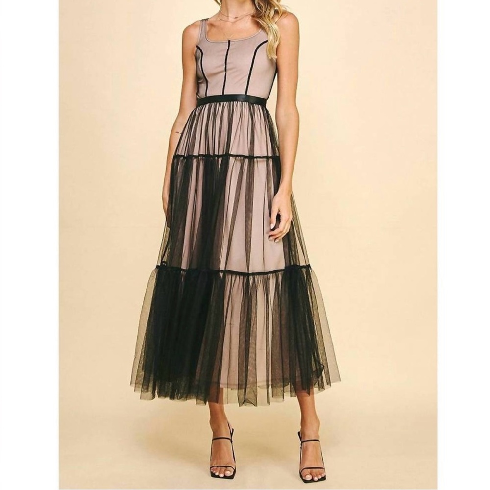 Pinch | Tulle Tiered Maxi Dress